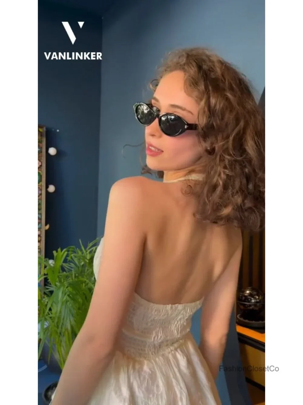 Polarized Retro Oval Sunglasses for Small Face 90s Shades